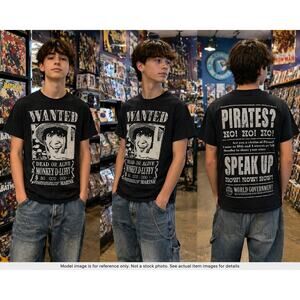 One Piece Monkey D Luffy Wanted Graphic Tee Size S